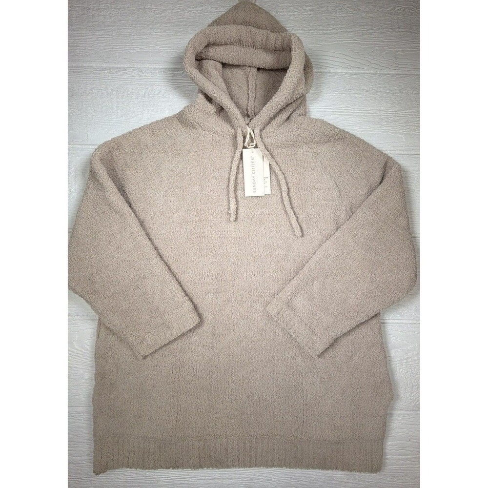 Sunday Citizen Snug Blanket Hoodie Taupe One Size Oversized Plush NWT $98